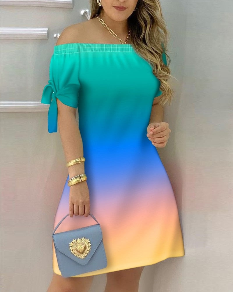 Copy of Women Off Shoulder Summer Mini Dress