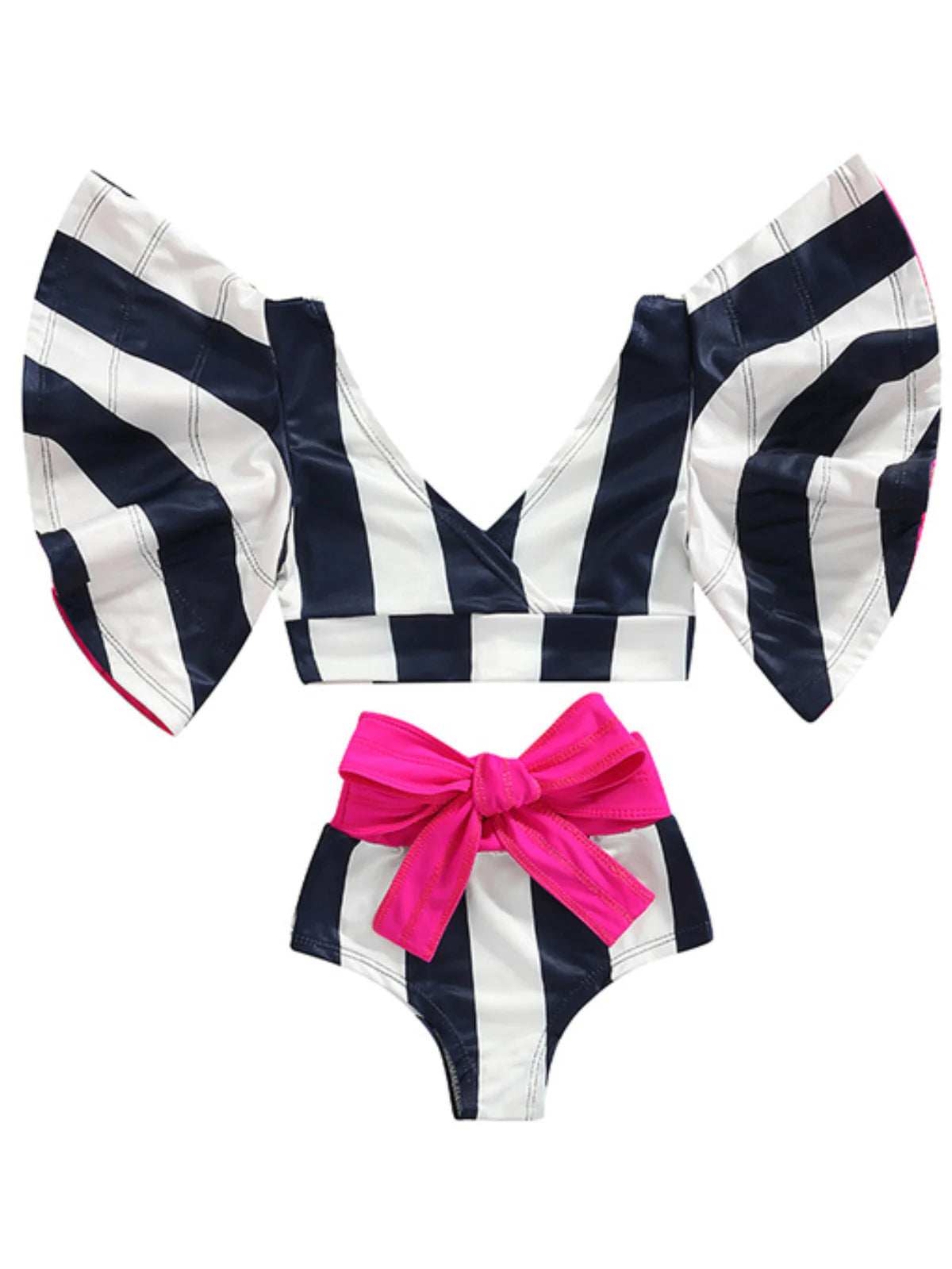 Chic Cutie Bowed Kimono Two Piece Swimsuit