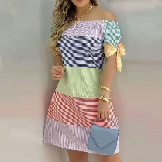 Copy of Women Off Shoulder Summer Mini Dress