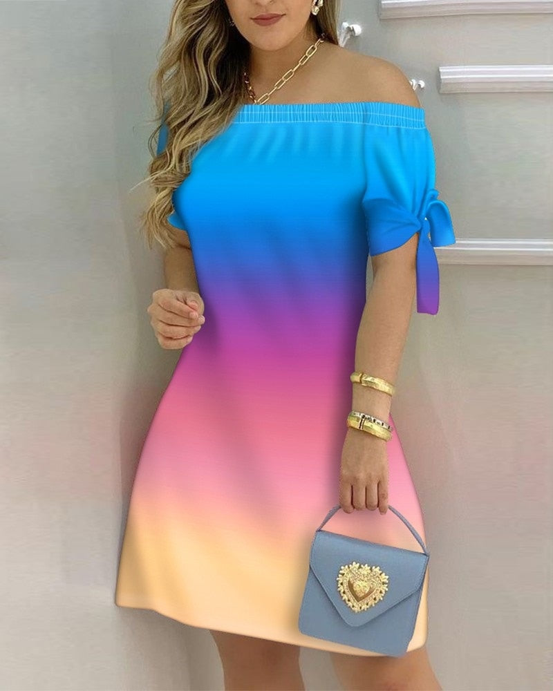 Copy of Women Off Shoulder Summer Mini Dress