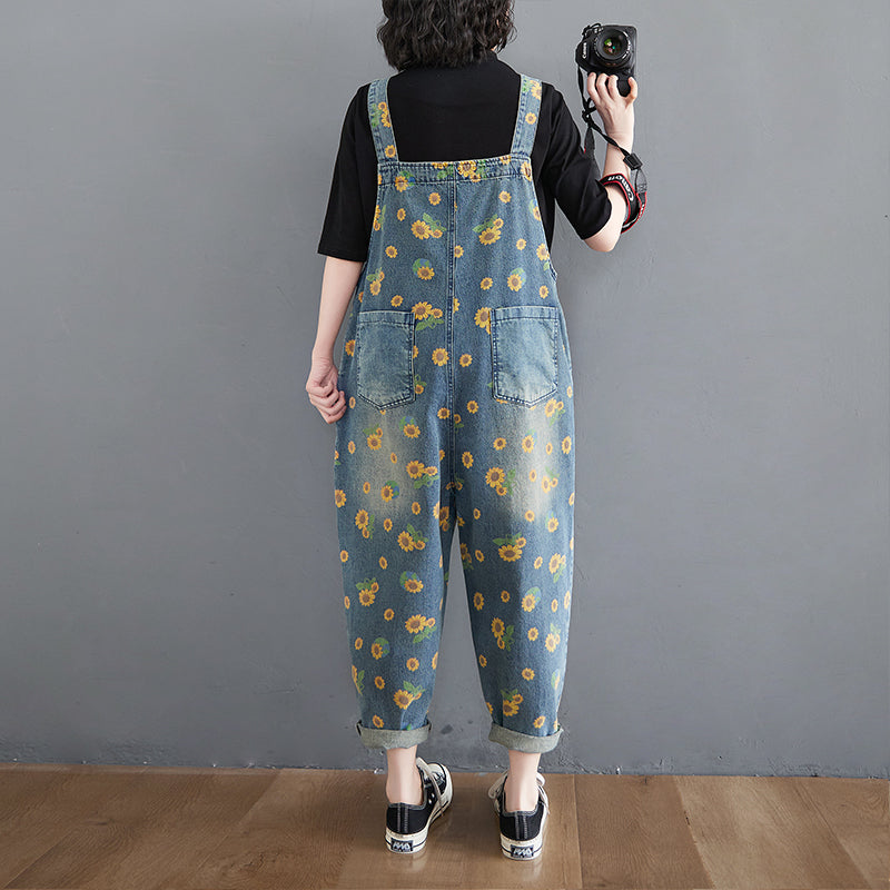 Sunflower Printed Overalls